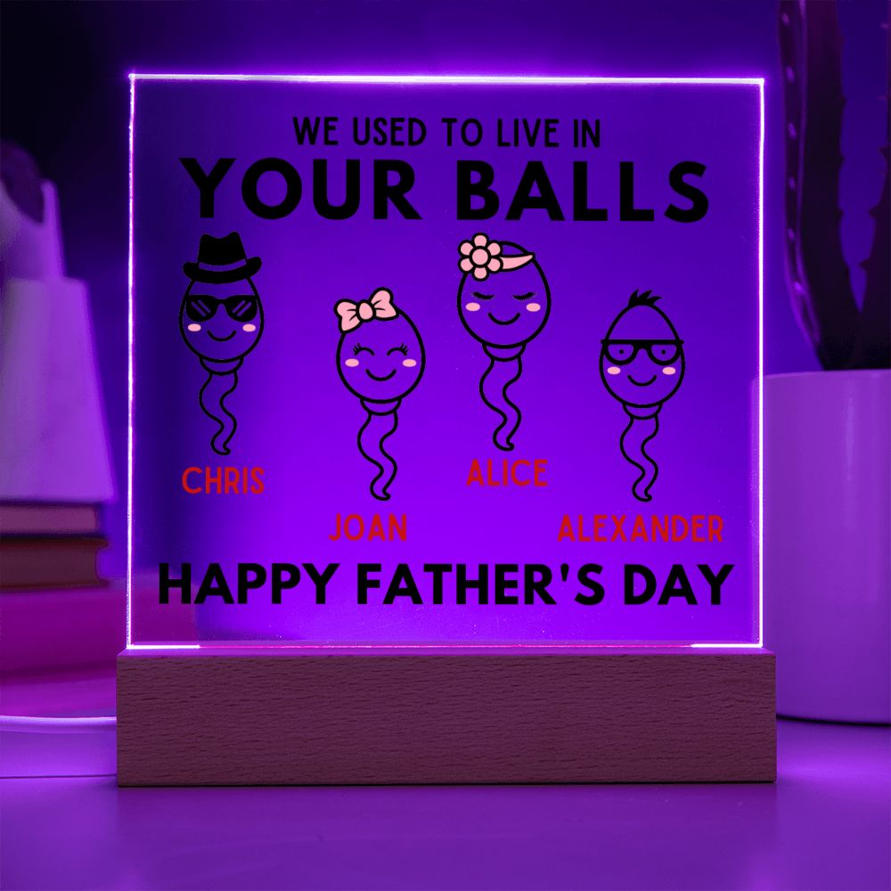 [Almost Sold Out] Personalized Happy Father's Day Gag Gift Acrylic Plaque