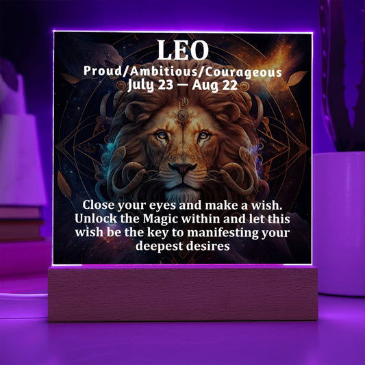 [Almost Sold Out] Leo  Acrylic Square Plaque