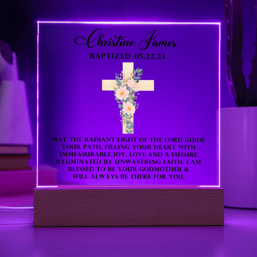 [Almost Sold Out] Personalized Baptism Acrylic Plaque From Godmother
