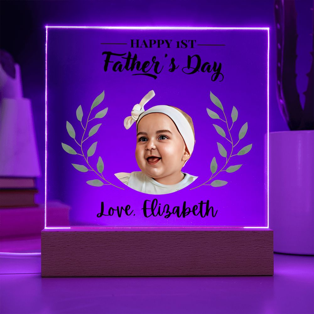 [Almost Sold Out] Personalized 1st Father's Day Gift From Baby Girl - Acrylic Plaque