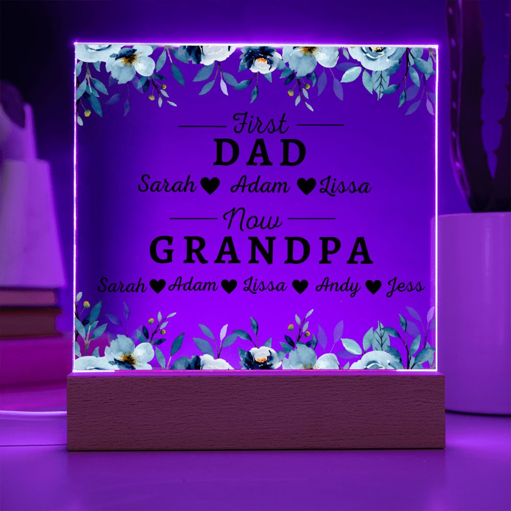 [Almost Sold Out] Personalized First Dad Now Grandpa Acrylic Plaque