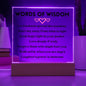 [Almost Sold Out] Pink Hearts Words of Wisdom - Acrylic Square Plaque
