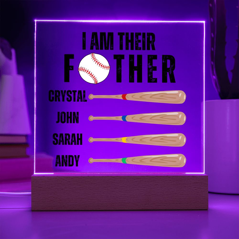 [Almost Sold Out] Personalized I Am Their Father - Baseball Acrylic Plaque