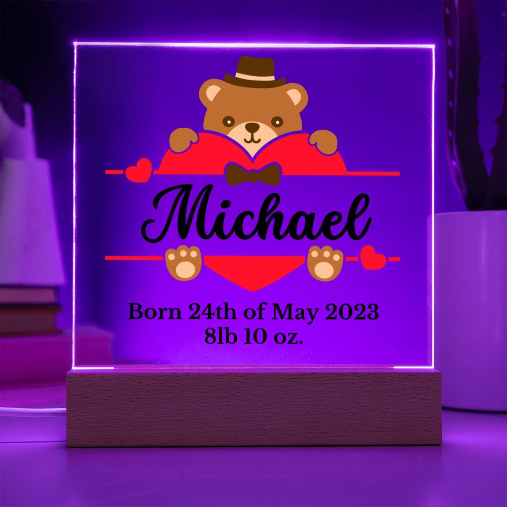 [Almost Sold Out] Personalized New Born Announcement Acrylic Plaque