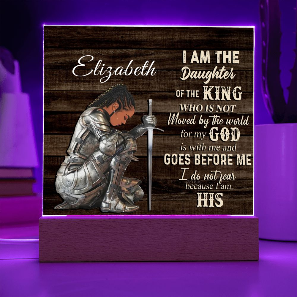 Almost Sold Out - Personalized Daughter of the King - Acrylic Plaque with Stand