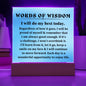 [Almost Sold Out] Words of Wisdom - Blue Acrylic Plaque