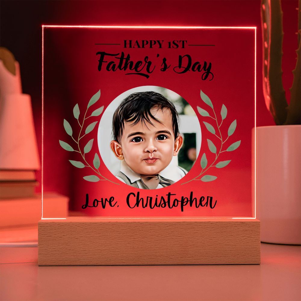 [Almost Sold Out] Personalized First Father's Day Acrylic Plaque From Baby Boy