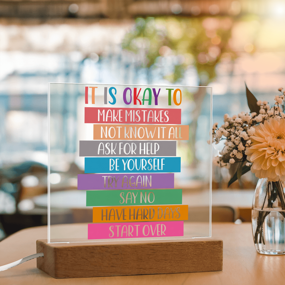 It's okay to make mistakes Plaque