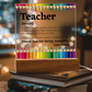 Thank You Teacher Personalized Printed Square Acrylic Plaque