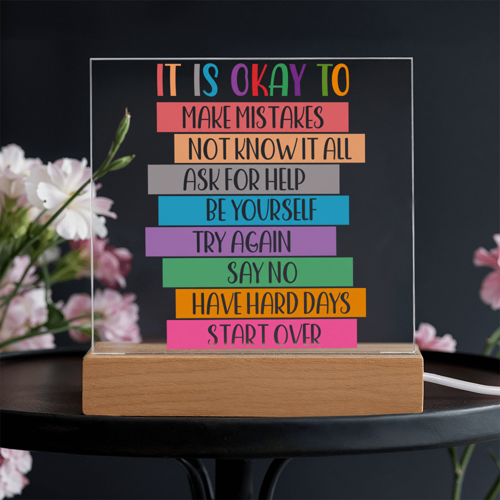 It's okay to make mistakes Plaque