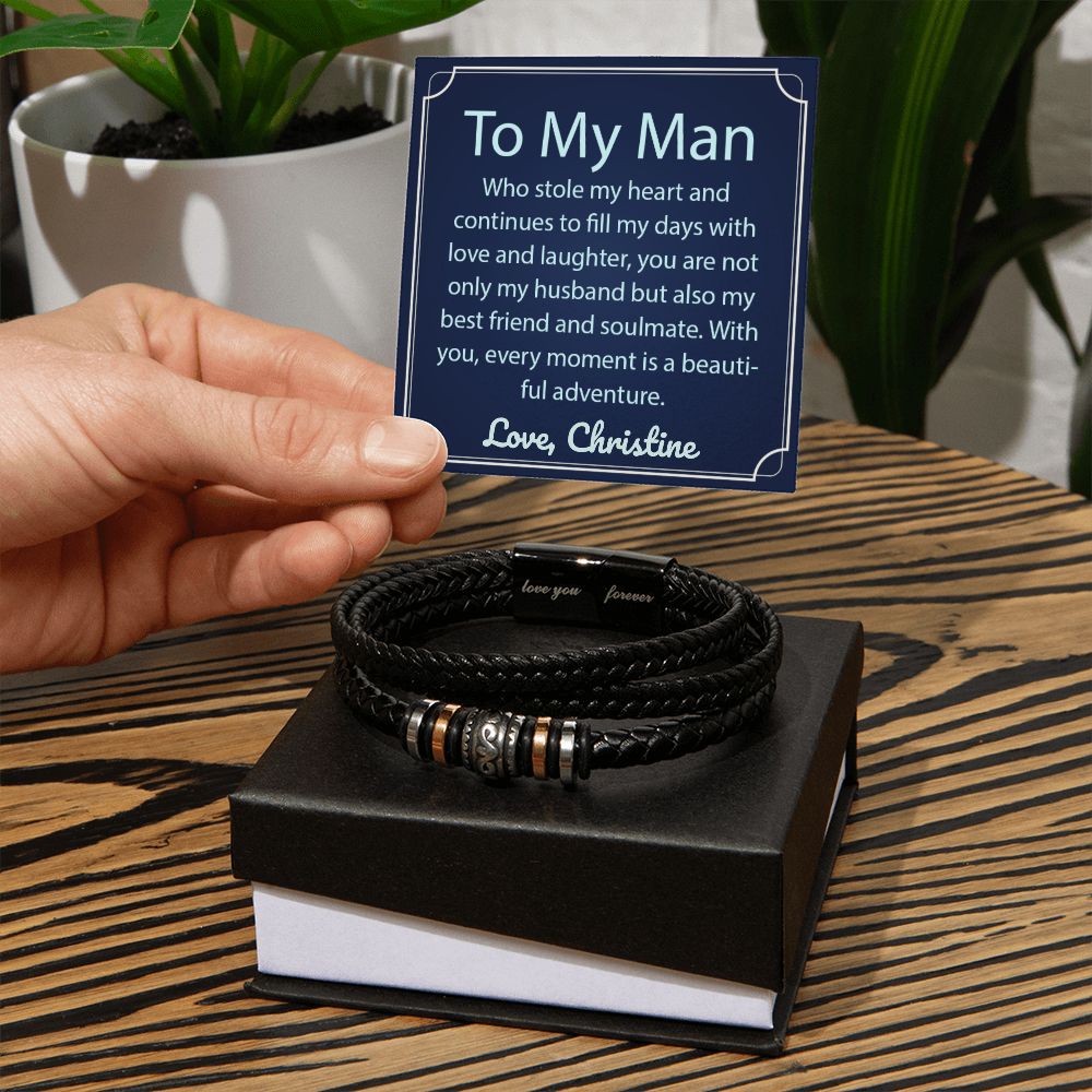 [Almost Sold Out] Personalized To My Man Mens Bracelet