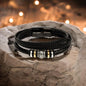 Almost Sold Out - Dad Leather Bracelet - You are my Rock