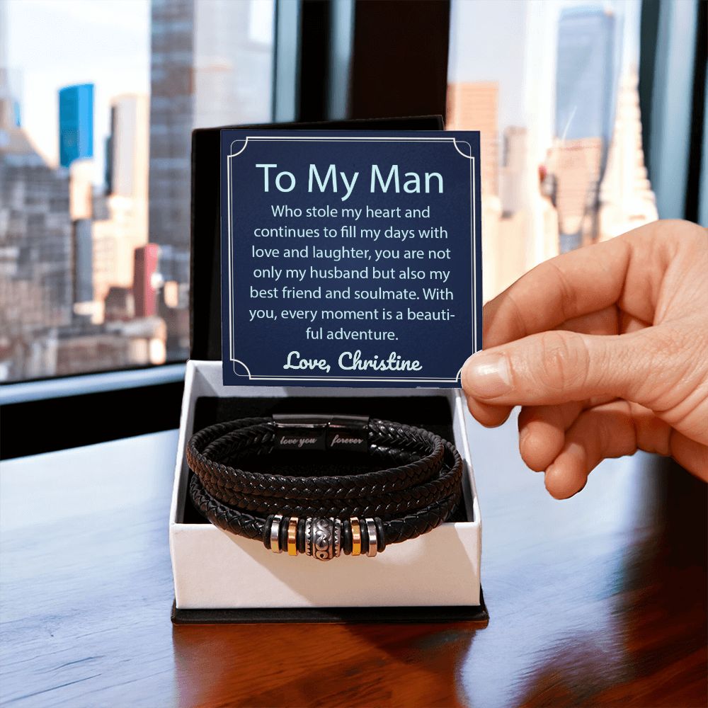 [Almost Sold Out] Personalized To My Man Mens Bracelet