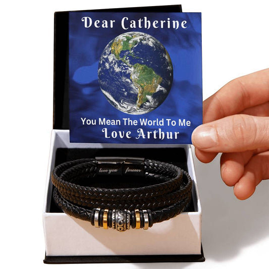 Almost Sold Out - You Mean The World To Me - Leather Bracelet