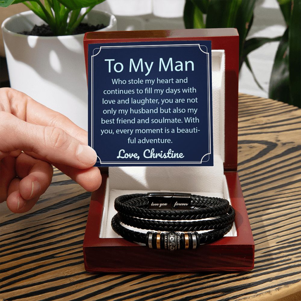 [Almost Sold Out] Personalized To My Man Mens Bracelet