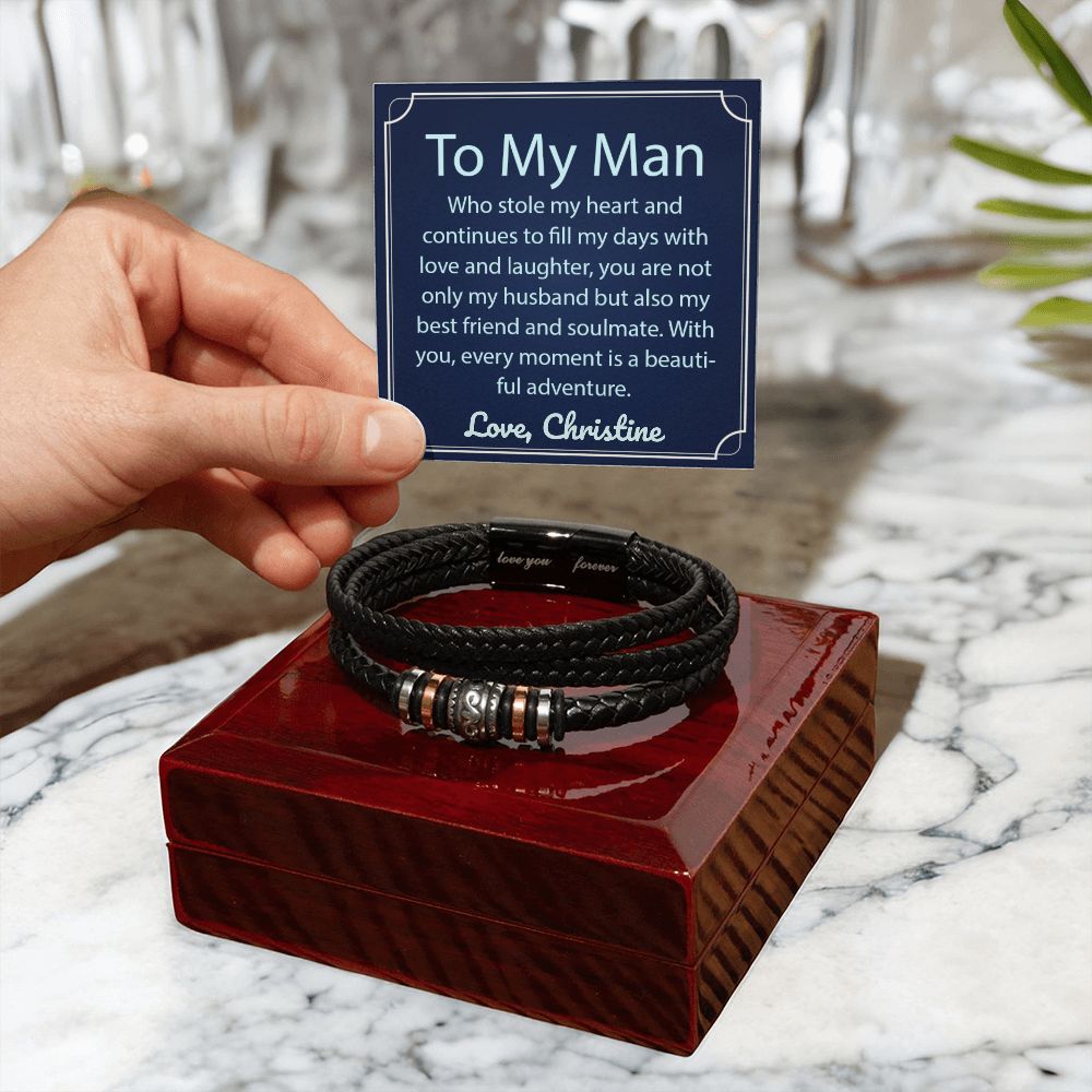 [Almost Sold Out] Personalized To My Man Mens Bracelet