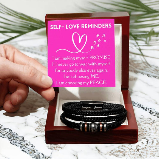[Almost Sold Out] Self Love Reminders - Vegan Leather Bracelet