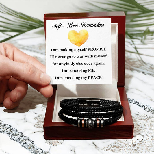 [Almost Sold Out] Self- Love Reminders Yellow Heart Vegan Leather Bracelet
