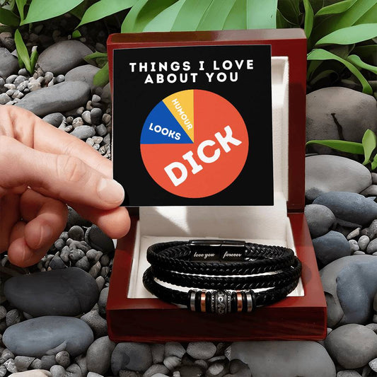[Almost Sold Out] Things I Love About You - Black Card - Vegan Leather Bracelet