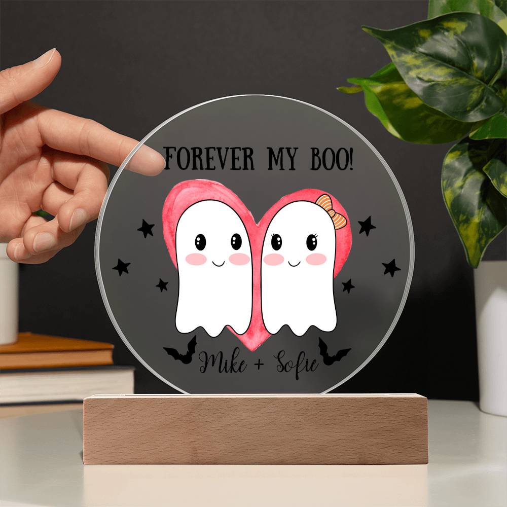 [Almost Sold Out] Personalized Forever My Boo Printed Circle Acrylic Plaque