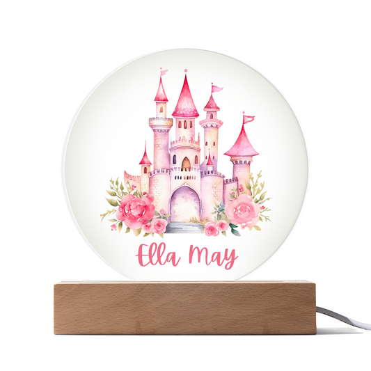 Personalized Castle Printed Acrylic Circle Plaque