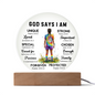 Personalized Soccer Round Plaque Gift for Girls