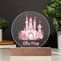 Personalized Castle Printed Acrylic Circle Plaque
