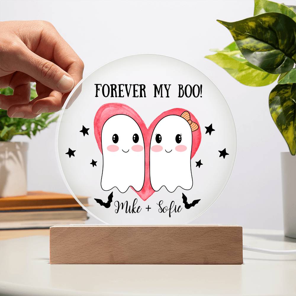 [Almost Sold Out] Personalized Forever My Boo Printed Circle Acrylic Plaque