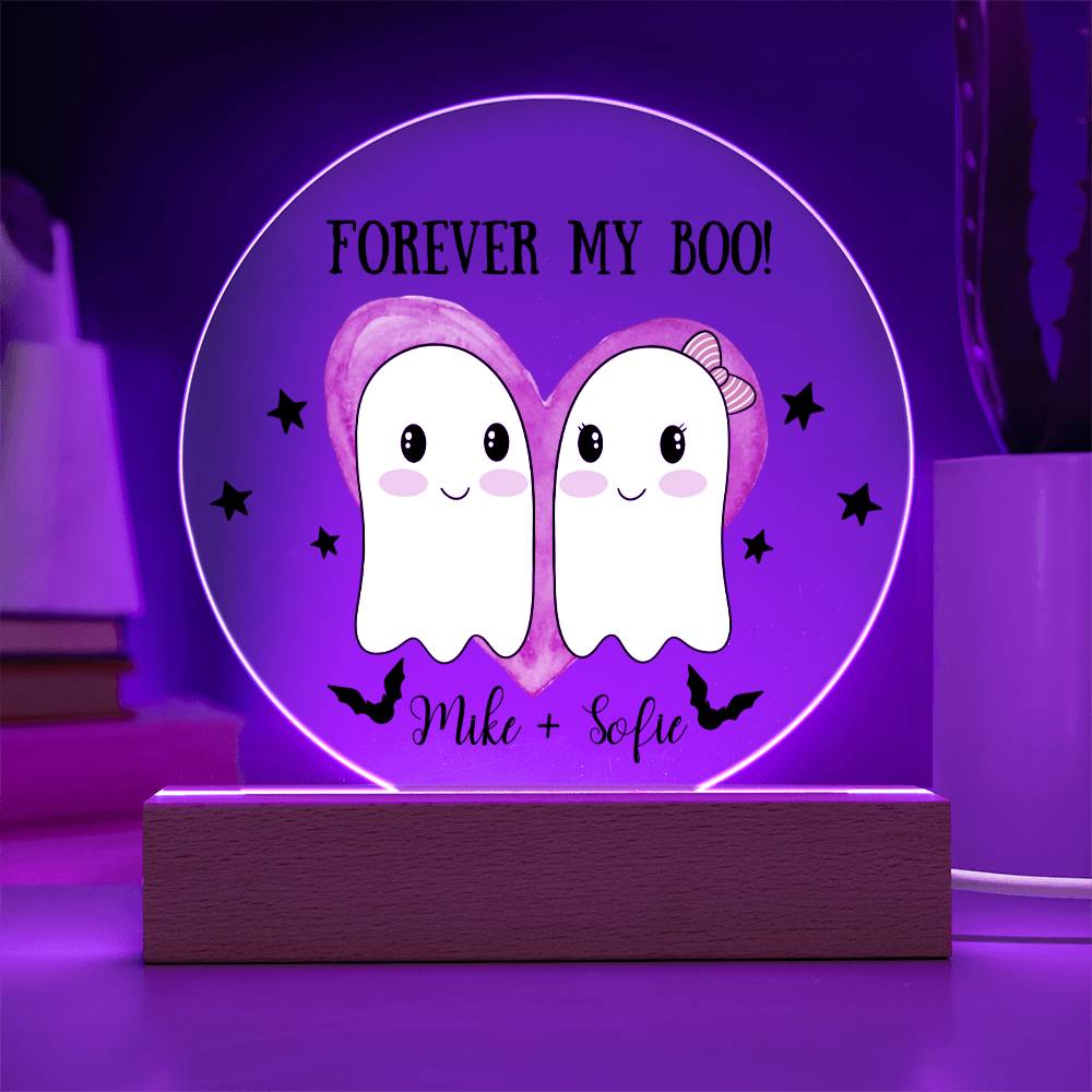[Almost Sold Out] Personalized Forever My Boo Printed Circle Acrylic Plaque
