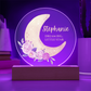 Personalized Crescent Name Circle Plaque