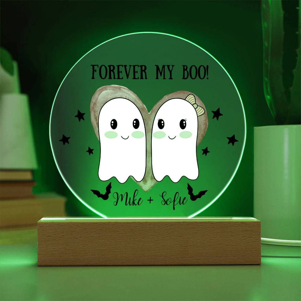[Almost Sold Out] Personalized Forever My Boo Printed Circle Acrylic Plaque