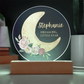 Personalized Crescent Name Circle Plaque