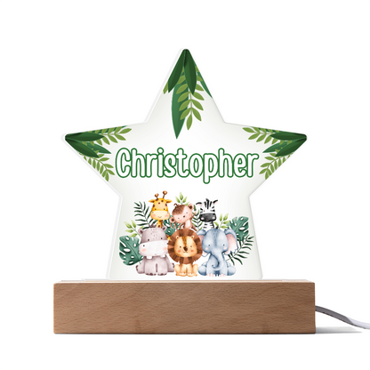 Personalized Animal Name Star Acrylic Plaque