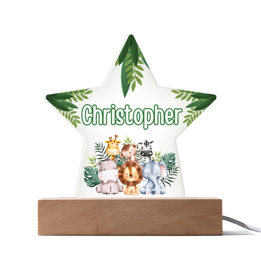 Personalized Animal Name Star Acrylic Plaque