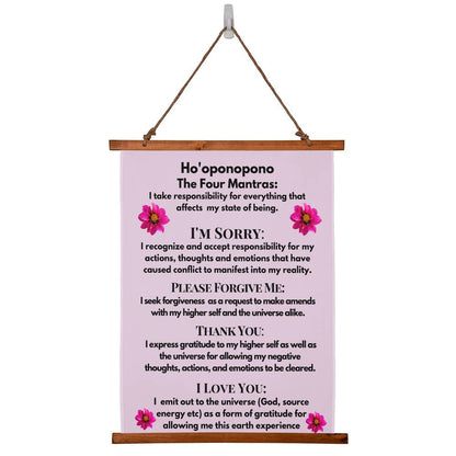 Almost Sold Out - Ho'oponopono Wood Framed Wall Tapestry