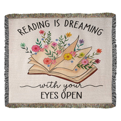 Almost Sold Out - Reading Is Dreaming Heirloom Woven Blanket