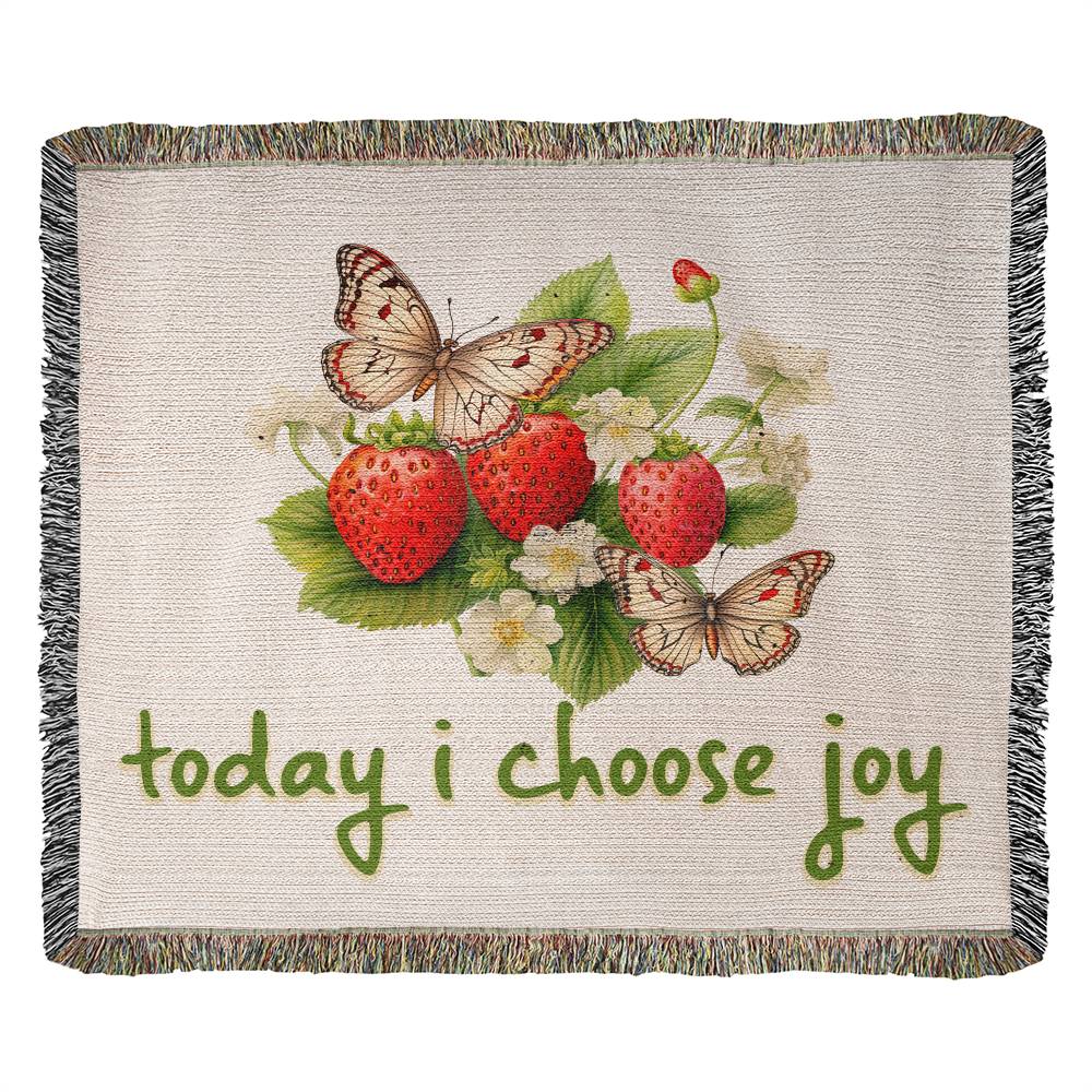 Almost Sold Out - Today I Choose Joy Heirloom Woven Blanket