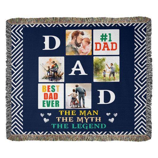 Almost Sold Out Dad The Legend Heirloom Woven Blanket