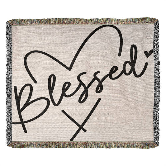 Almost Sold Out - Blessed Heart Heirloom Woven Blanket