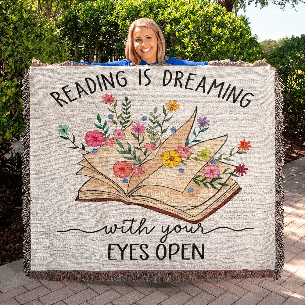 Almost Sold Out - Reading Is Dreaming Heirloom Woven Blanket