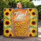 Almost Sold Out - God Says You Are Sunflower Heirloom Woven Blanket.