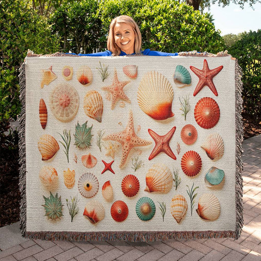 Fossil Trilobite Paleontology Heirloom Woven Blanket