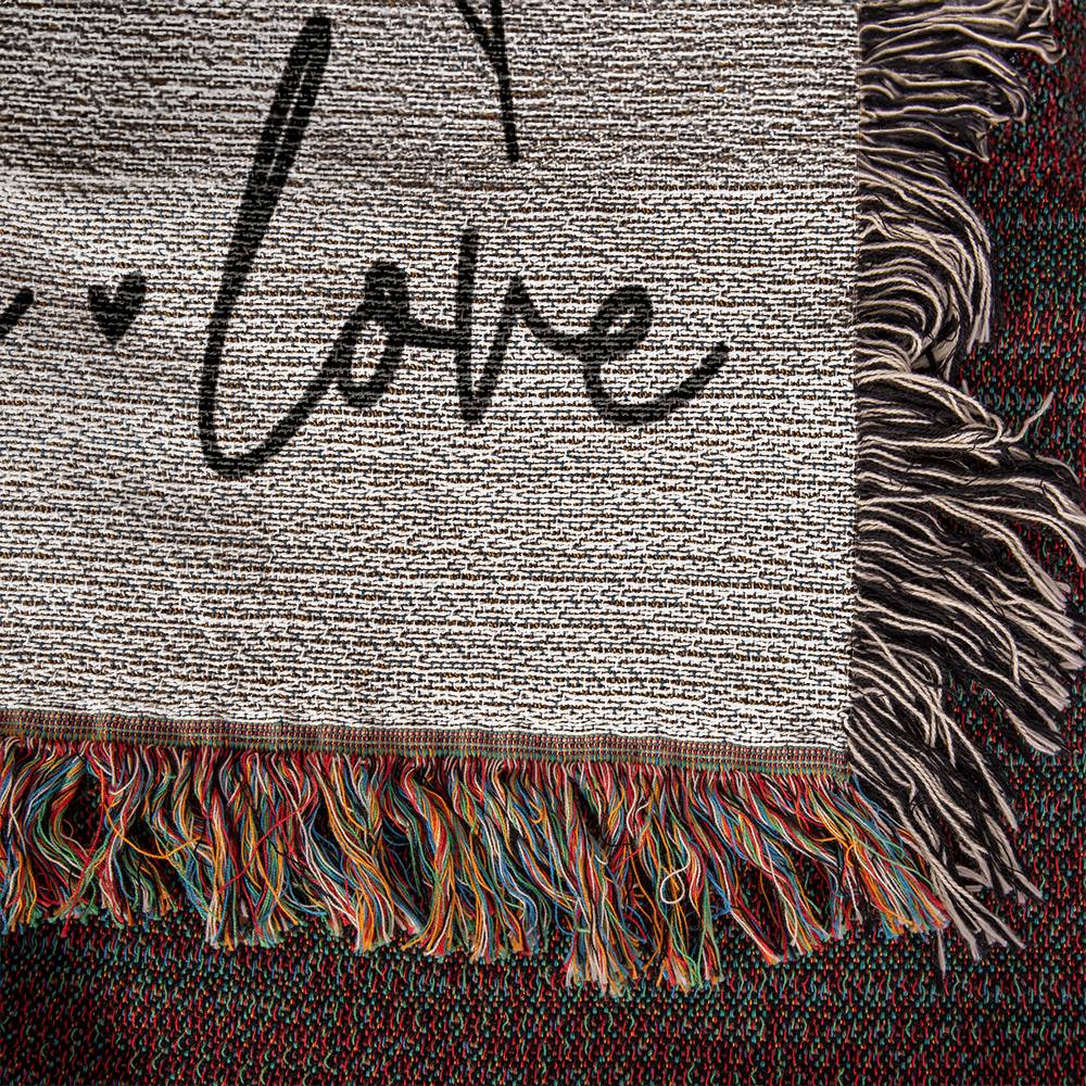 Almost Sold Out - Faith Hope Love Heirloom Woven Blanket