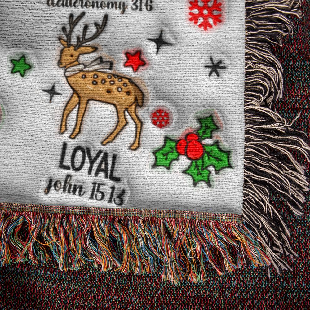 Almost Sold Out - God Says I Am Christmas Heirloom Woven Blanket