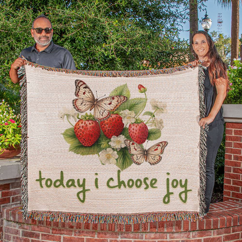 Almost Sold Out - Today I Choose Joy Heirloom Woven Blanket