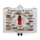 Customized God Says I Am Hooded Sherpa Fleece Blanket