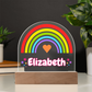 Rainbow Girl Dome Acrylic Plaque