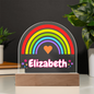 Rainbow Girl Dome Acrylic Plaque