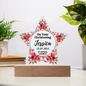 Christening Day Personalized Star Acrylic Plaque