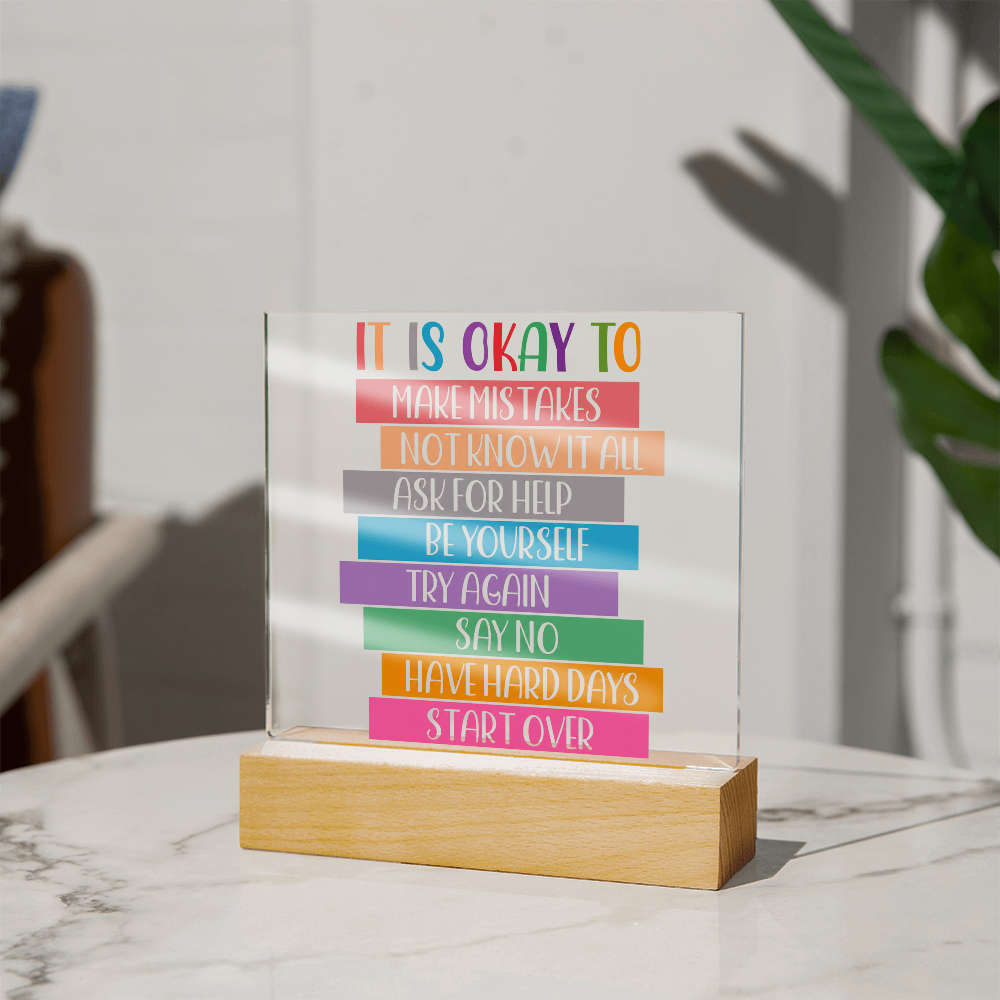 It's okay to make mistakes Plaque